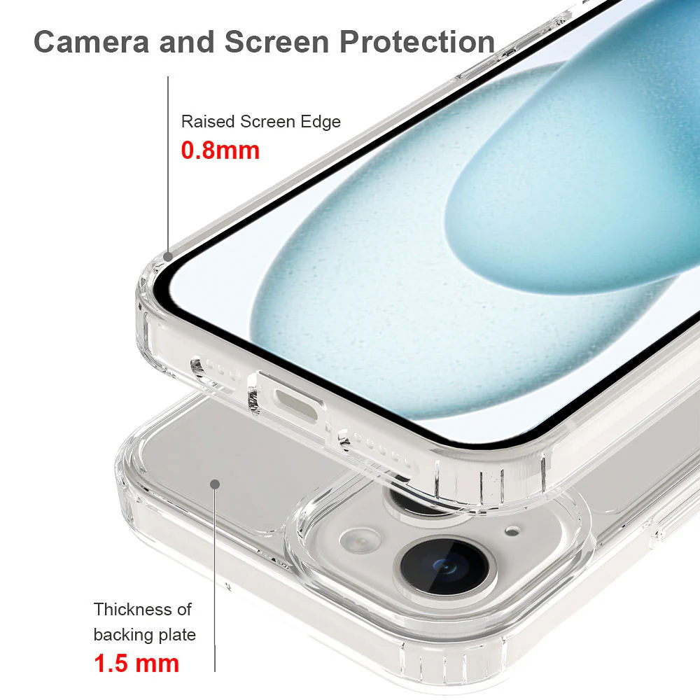 AHN-IPH-15 | iPhone 15 Case | Ultra slim shockproof crystal clear case - Image 3