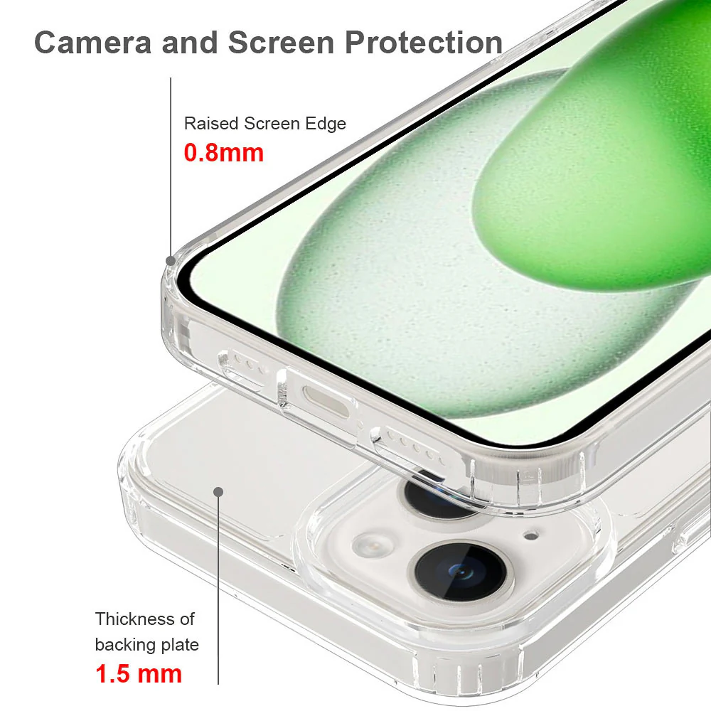 AHN-IPH-15PL | iPhone 15 Plus Case | Ultra slim shockproof crystal clear case - Image 3