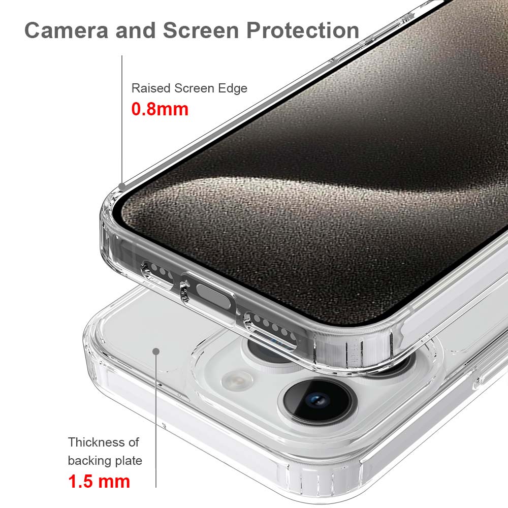 AHN-IPH-15PMX | iPhone 15 Pro Max Case | Ultra slim shockproof crystal clear case - Image 3