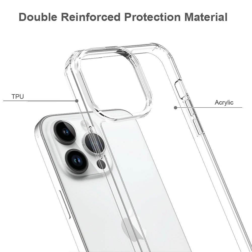 AHN-IPH-15PMX | iPhone 15 Pro Max Case | Ultra slim shockproof crystal clear case - Image 4