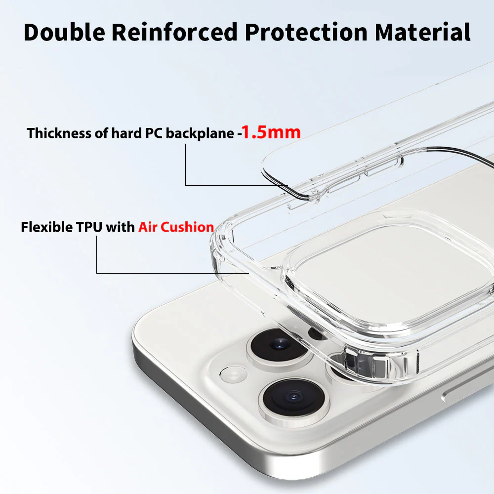 AHN-IPH-16PRO | iPhone 16 Pro Case | Ultra slim shockproof crystal clear case - Image 5
