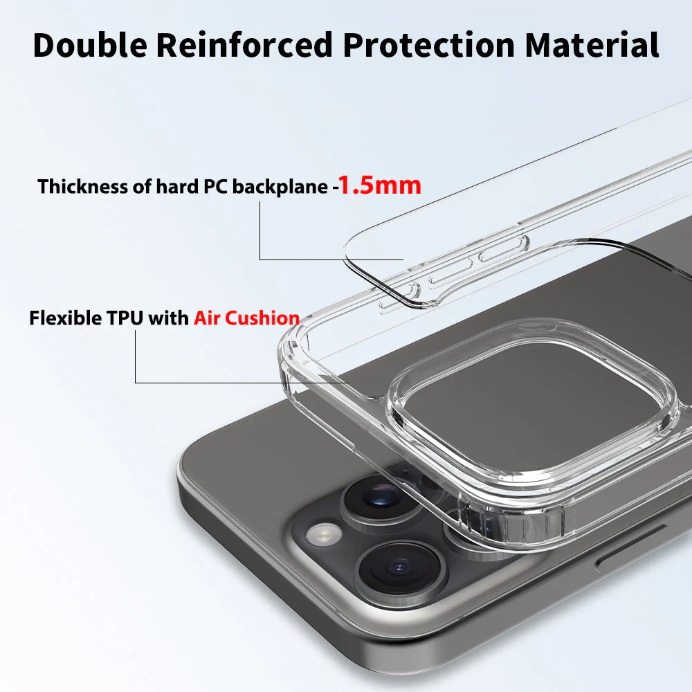 AHN-IPH-16PMX | iPhone 16 Pro Max Case | Ultra slim shockproof crystal clear case - Image 5