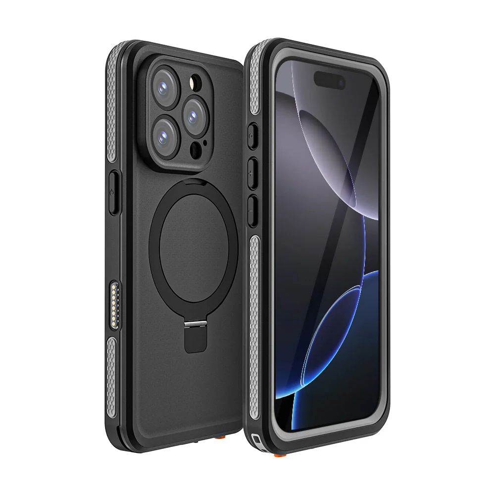 AMG-IPH-16PRO | iPhone 16 Pro | IP68 waterproof iPhone case with kickstand - Image 5
