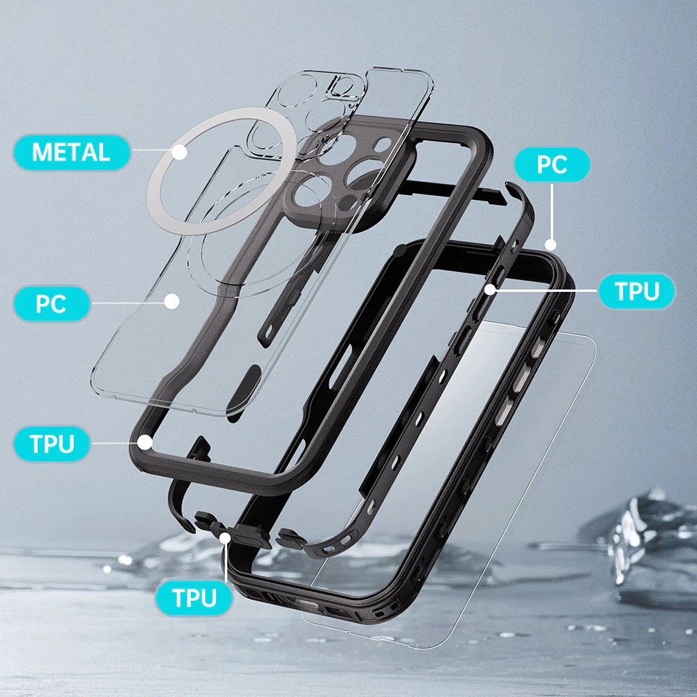 AMN-IPH-16PRO | iPhone 16 Pro | IP68 Waterproof Case & Magnetic Case - Image 2