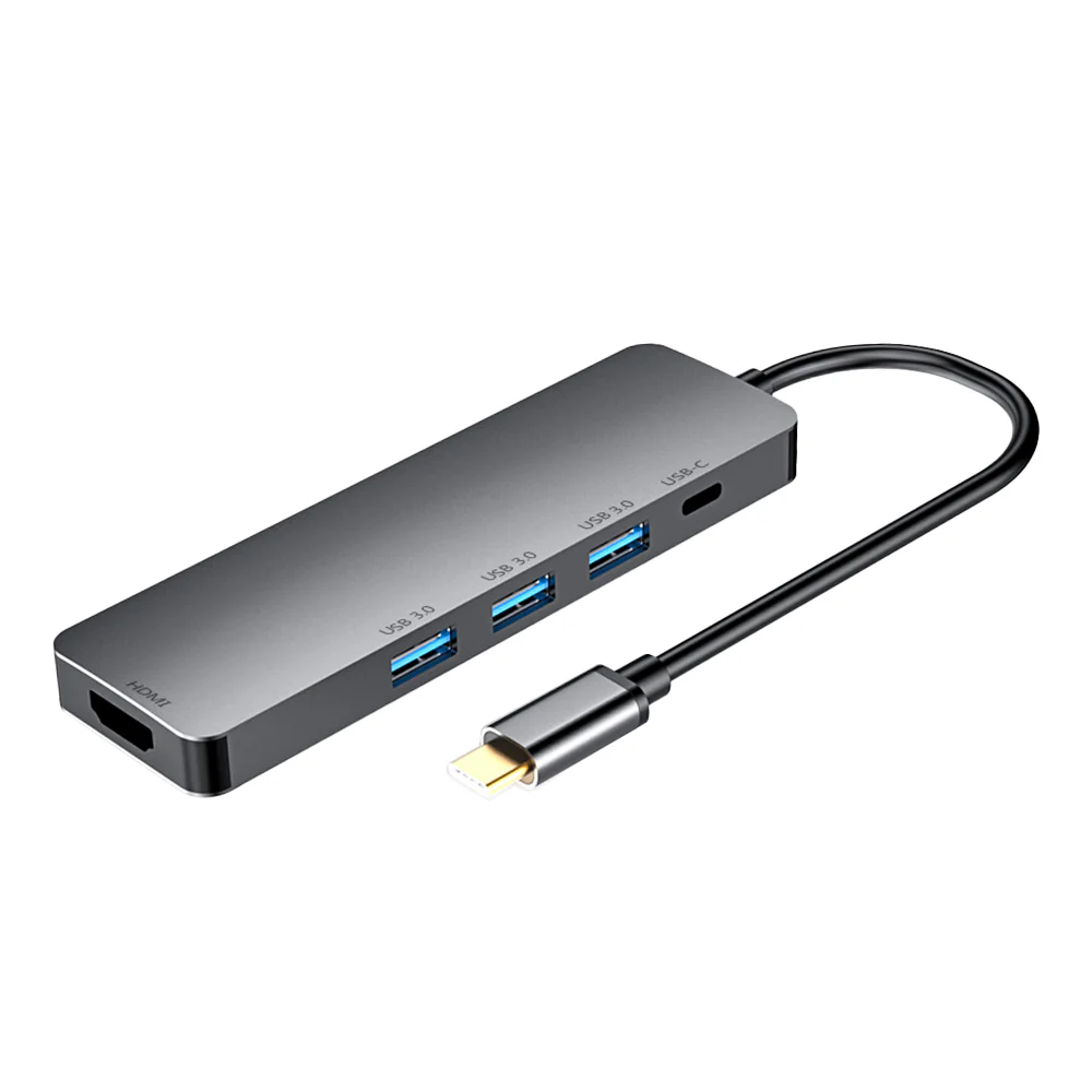 AND-DK5A | 5-in-1 Hub | HDMI (4K) + 3 USB (3.0) + TYPE-C (PD)
