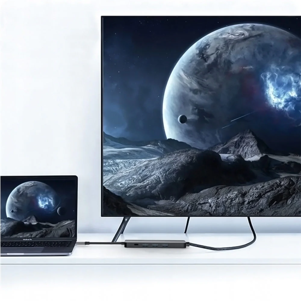 AND-DK5A | 5-in-1 Hub | HDMI (4K) + 3 USB (3.0) + TYPE-C (PD) - Image 2