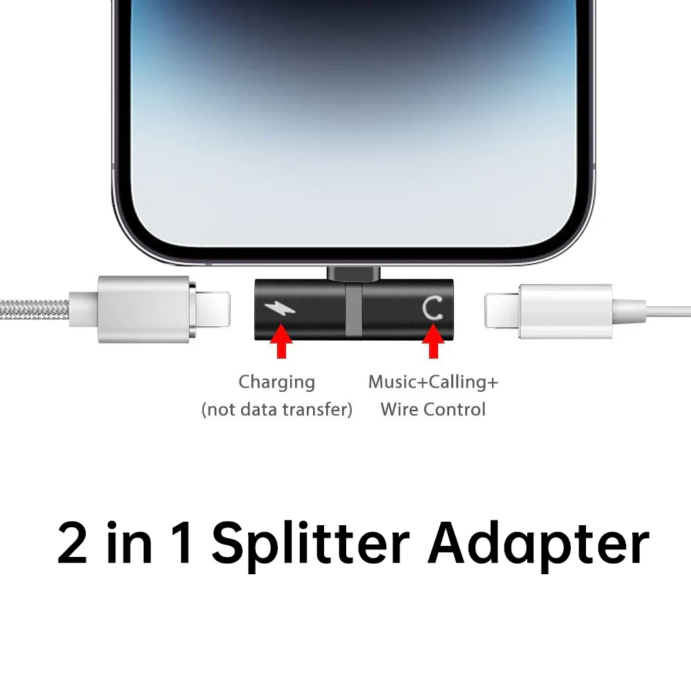 APL-AD03 | 2 in 1 Splitter Adapter For iPhone & Smartphone - Image 2