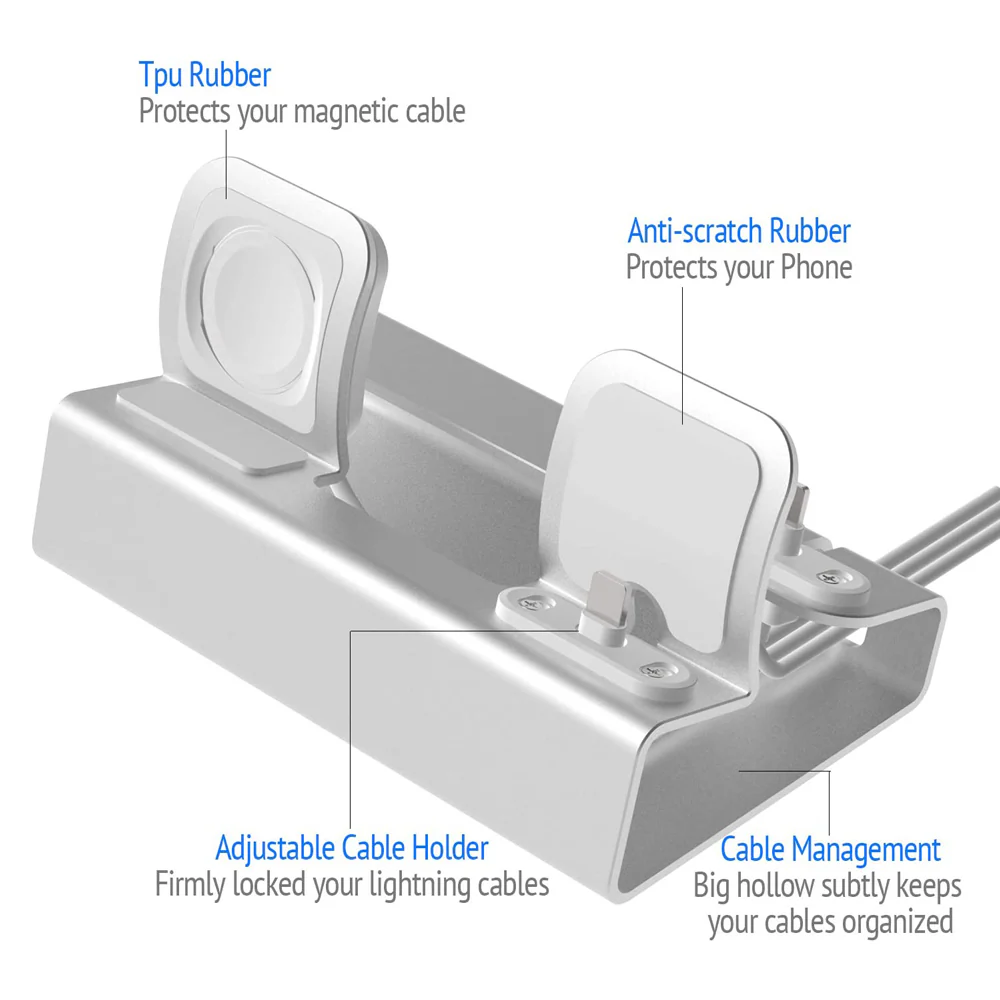 APL-DK03 | 3 IN 1 Charging Stand for iPhone, Apple Watch & AirPods - Image 3