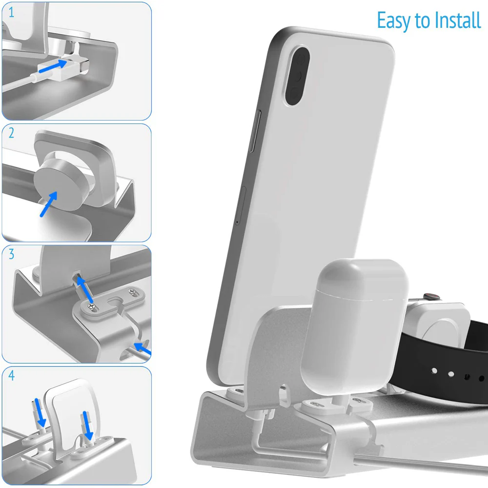 APL-DK03 | 3 IN 1 Charging Stand for iPhone, Apple Watch & AirPods - Image 5