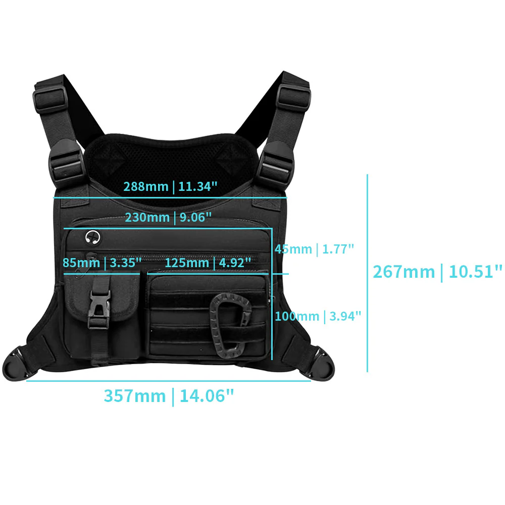 BAG-CH1 | Chest Bag / Outdoor Sports Tactical Vest | Anti-Splash Bag - Image 6
