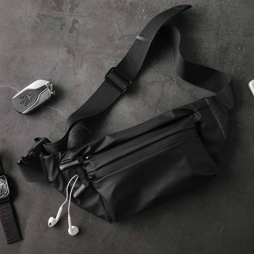 BAG-SL2 | Sling Bag / Chest Bag /  Waist bag | Anti-Splash PU bag with earphone hole - Image 2