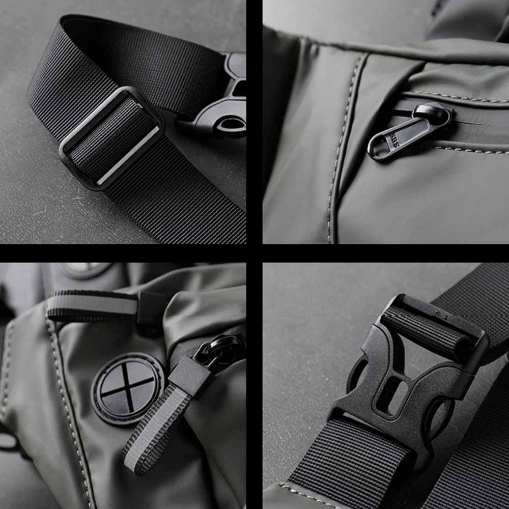 BAG-SL2 | Sling Bag / Chest Bag /  Waist bag | Anti-Splash PU bag with earphone hole - Image 4