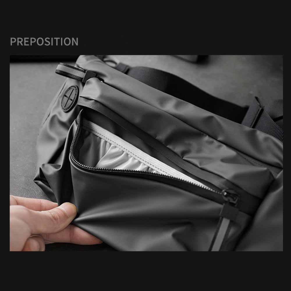 BAG-SL2 | Sling Bag / Chest Bag /  Waist bag | Anti-Splash PU bag with earphone hole - Image 5