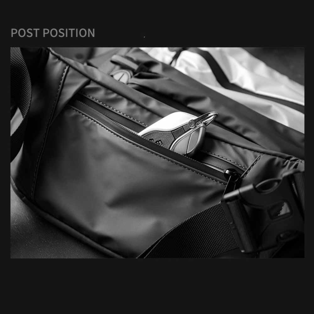 BAG-SL2 | Sling Bag / Chest Bag /  Waist bag | Anti-Splash PU bag with earphone hole - Image 7