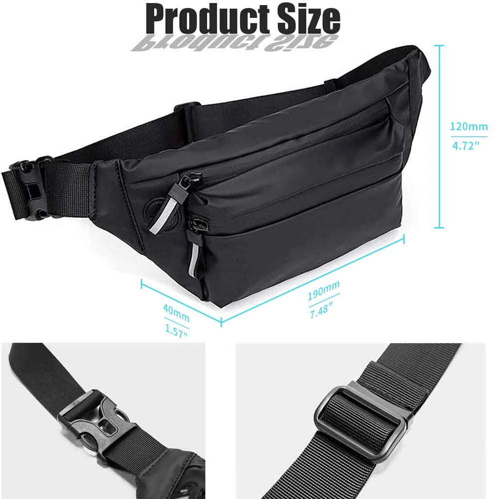 BAG-SL2 | Sling Bag / Chest Bag /  Waist bag | Anti-Splash PU bag with earphone hole - Image 9