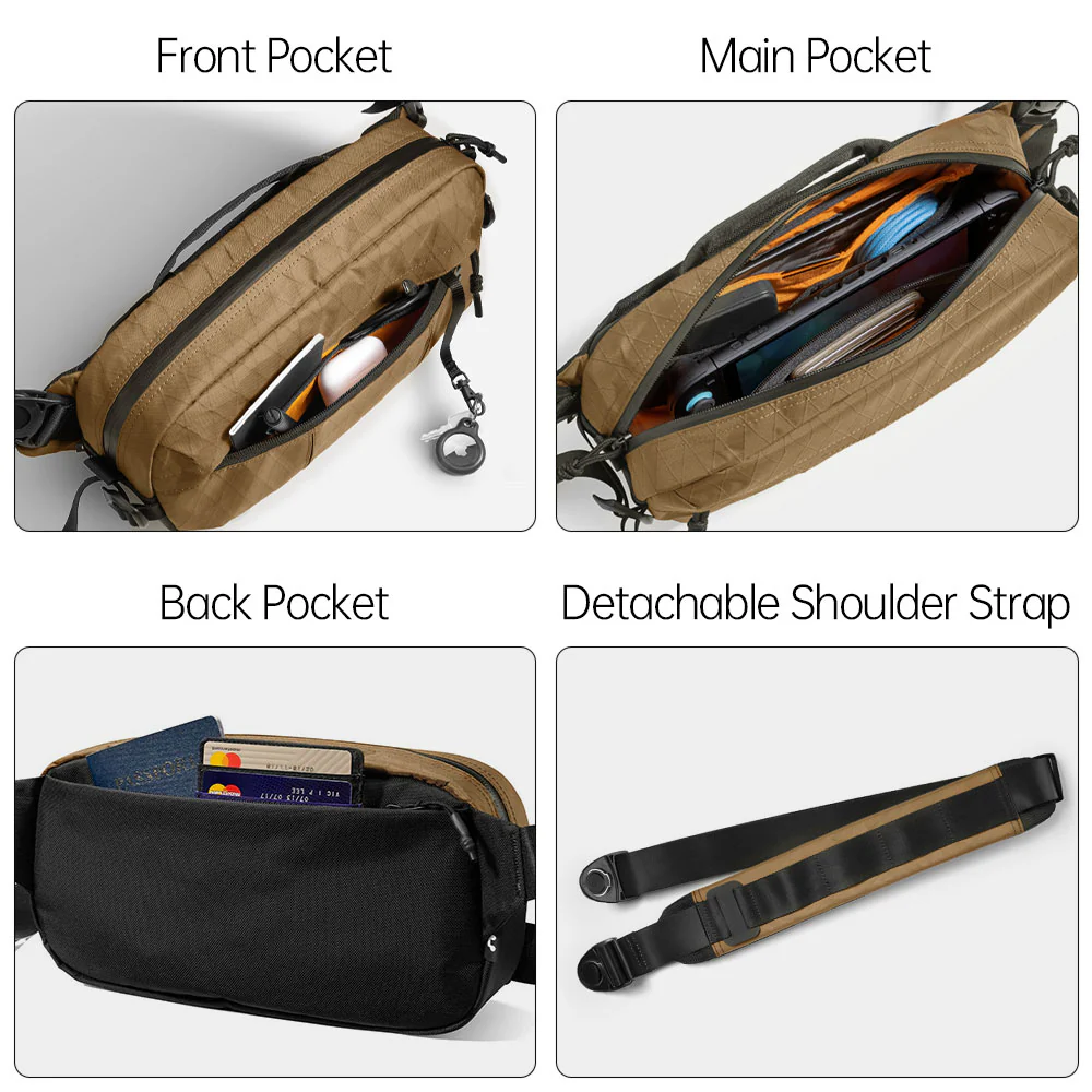 BAG-SL7 | Sling Bag / Chest Bag / Shoulder Bag with Handle | Anti-Splash Bag - Image 5