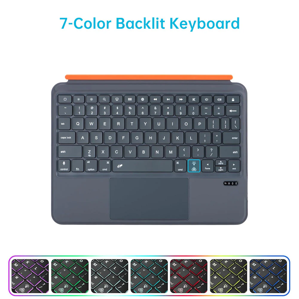 BKV-iPad-A5 | iPad Air 11 (M2) / (M3) / (M4) | Magnetic Detachable Keyboard Case with Stand & Trackpad - Image 5