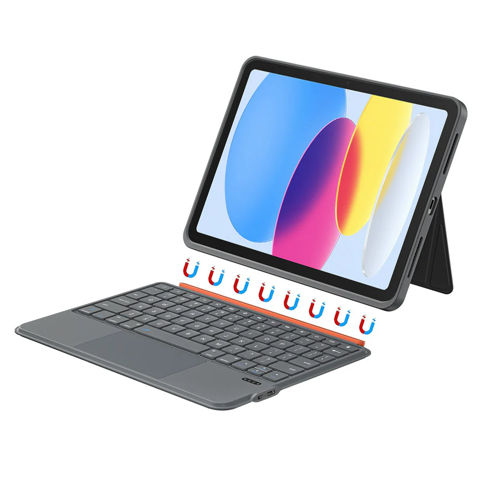 BKV-iPad-N5 | iPad 11-Inch (11th Gen / A16) | Magnetic Detachable Keyboard Case with Stand & Trackpad