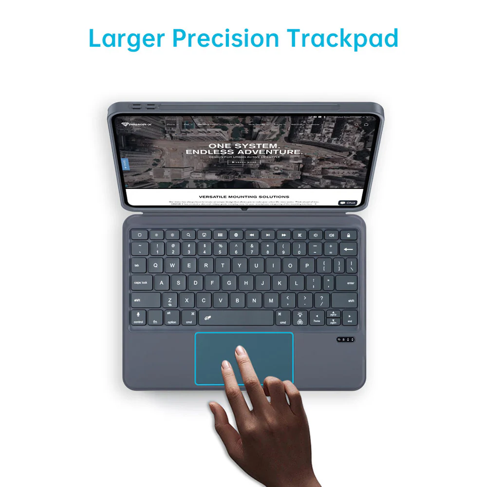 BKV-iPad-PR11 | iPad Pro 11 (M4) / (M5) | Magnetic Detachable Keyboard Case with Stand & Trackpad - Image 4