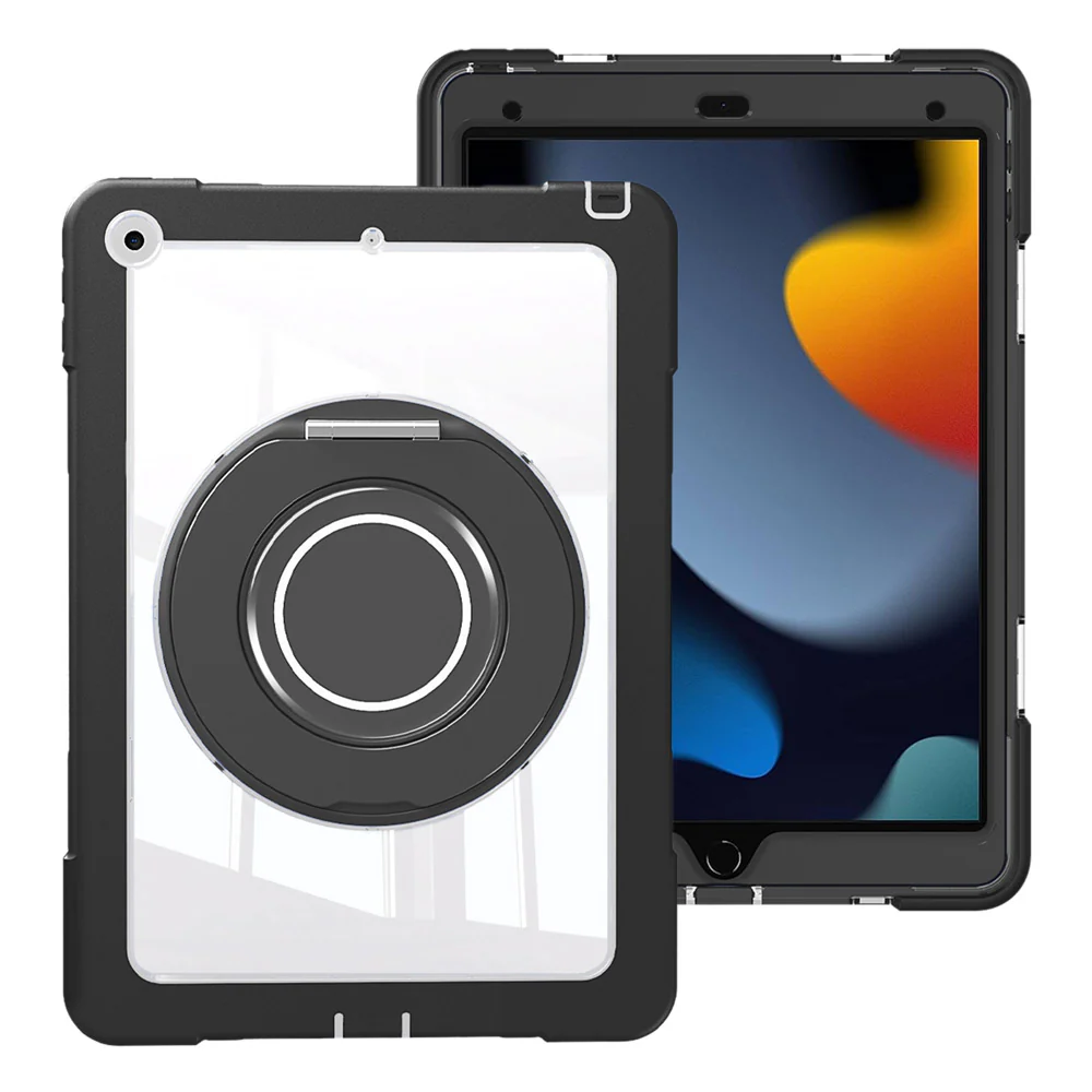 BON-iPad-N3 | iPad 10.2 (7th & 8th & 9th Gen.) 2019 / 2020 / 2021 | Rugged case with kick-stand & folding grip