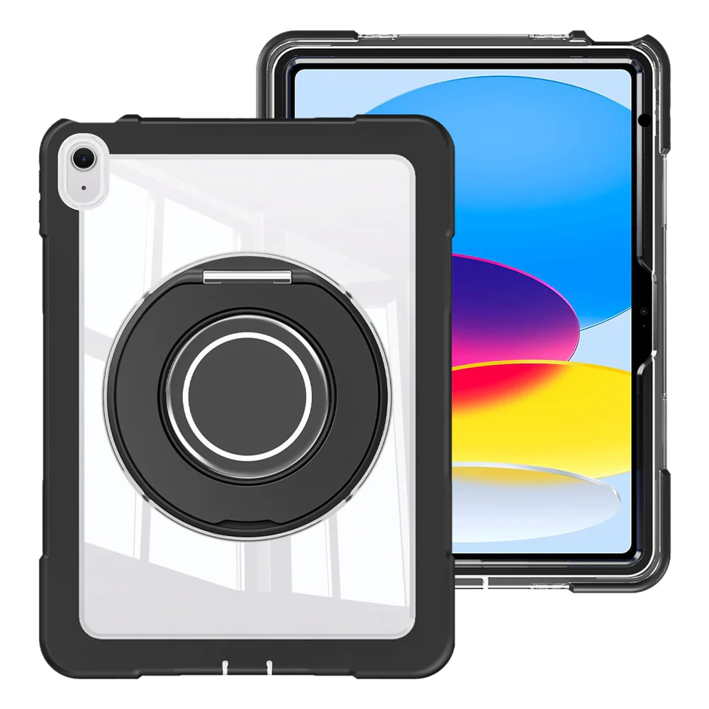 BON-iPad-N5 | iPad 10.9 (10th Gen.) | Rugged case with kick-stand & folding grip