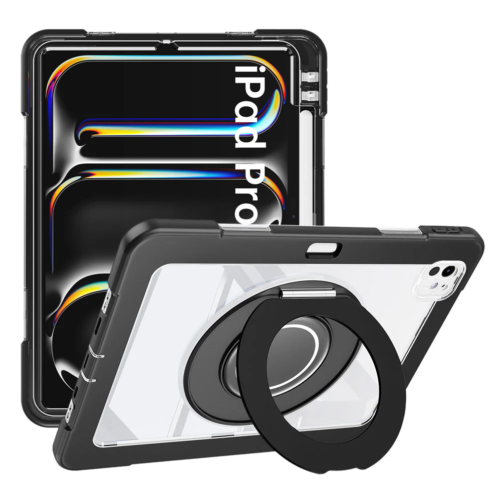 BON-iPad-PR11PN | iPad Pro 11 (M4) / (M5) | Rugged case with kick-stand & folding grip & pencil holder - Image 6