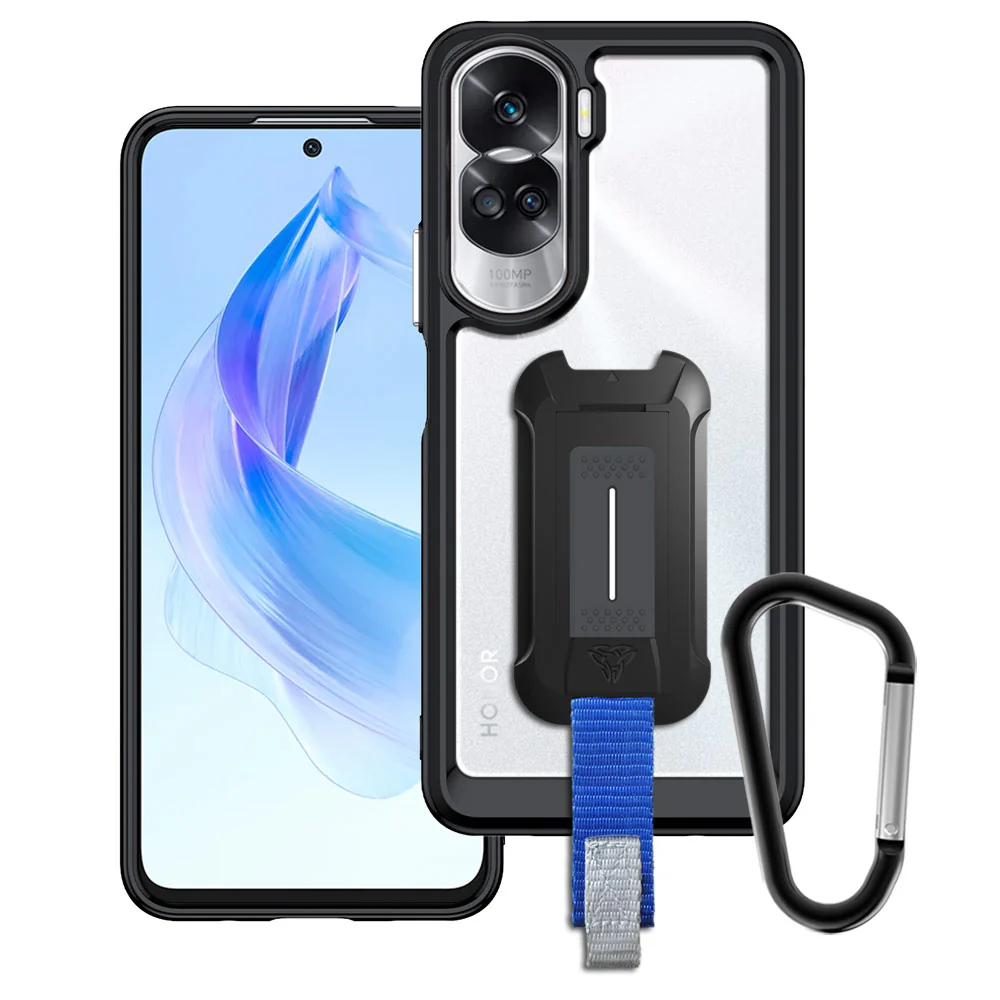 BX3-HR23-90L | Honor 90 Lite | Mountable Shockproof Rugged Case for Outdoors w/ Carabiner