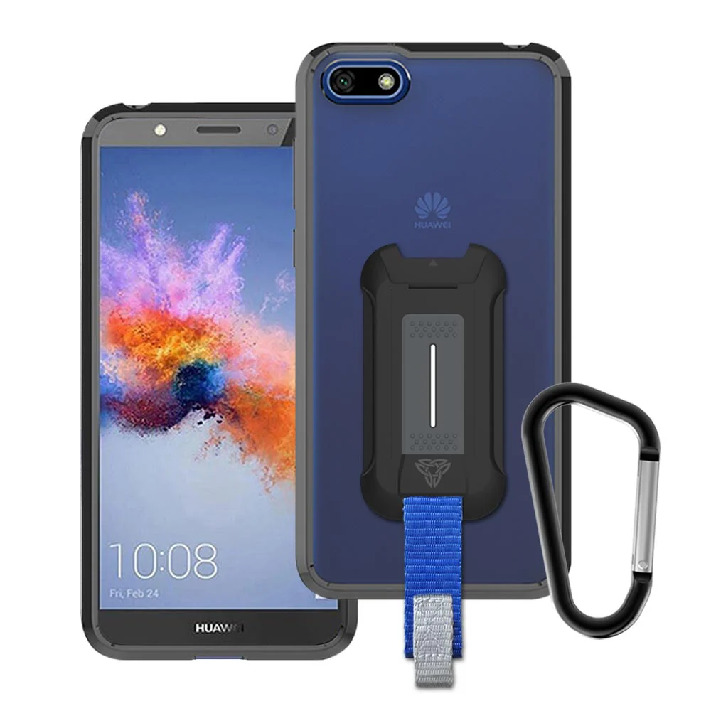BX3-HW18-Y5 | Huawei Y5 Prime / Y5 2018 | Mountable Shockproof Rugged Case for Outdoors w/ Carabiner
