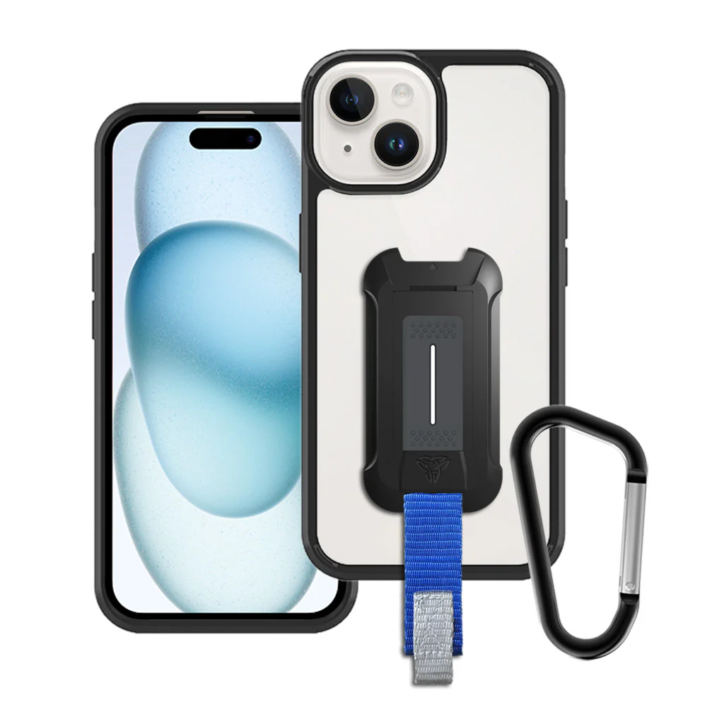 BX3-IPH-15 | iPhone 15 Case | Shockproof Drop Proof Rugged Cover w/ X-Mount & Carabiner