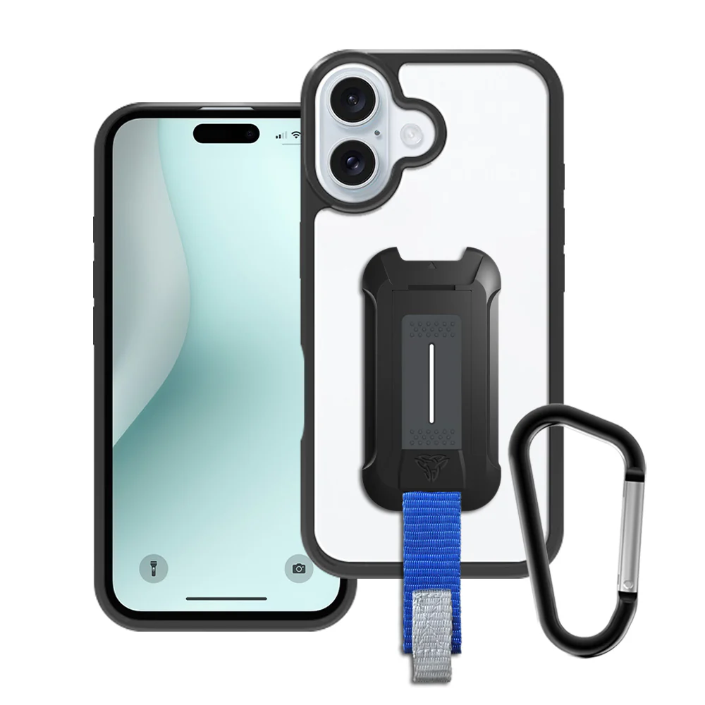 BX3-IPH-16 | iPhone 16 Case | Shockproof Drop Proof Rugged Cover w/ X-Mount & Carabiner