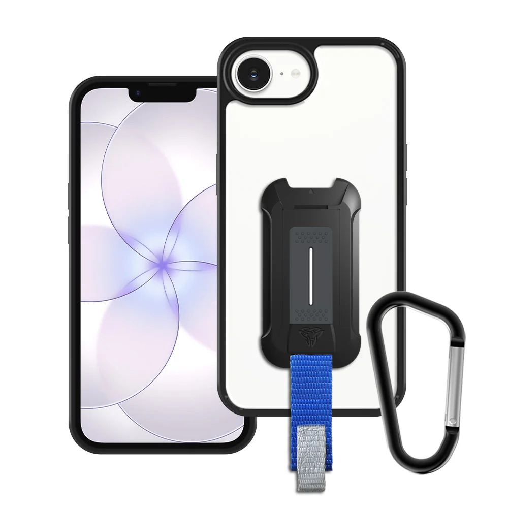 BX3-IPH-16E | iPhone 17e / 16e Case | Shockproof Drop Proof Rugged Cover w/ X-Mount & Carabiner