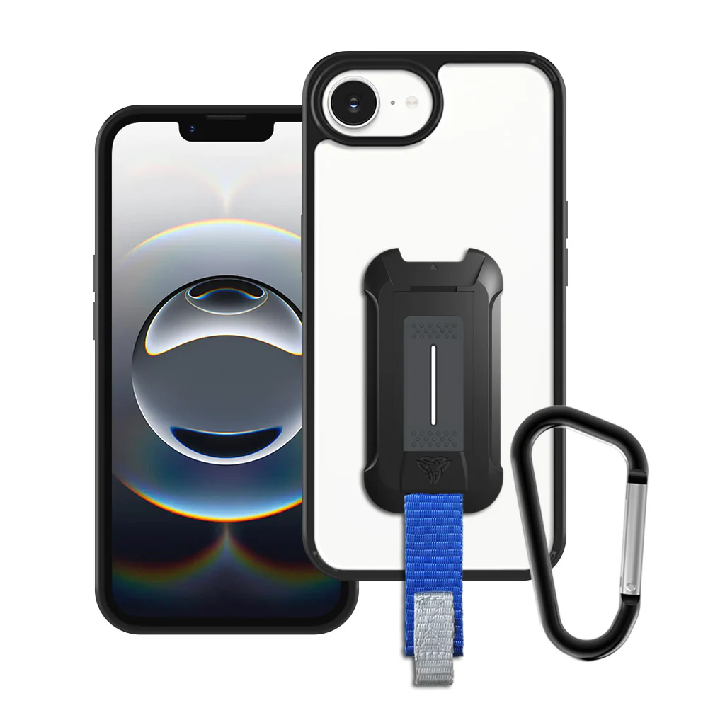 BX3-IPH-16E | iPhone 17e / 16e Case | Shockproof Drop Proof Rugged Cover w/ X-Mount & Carabiner - Image 2