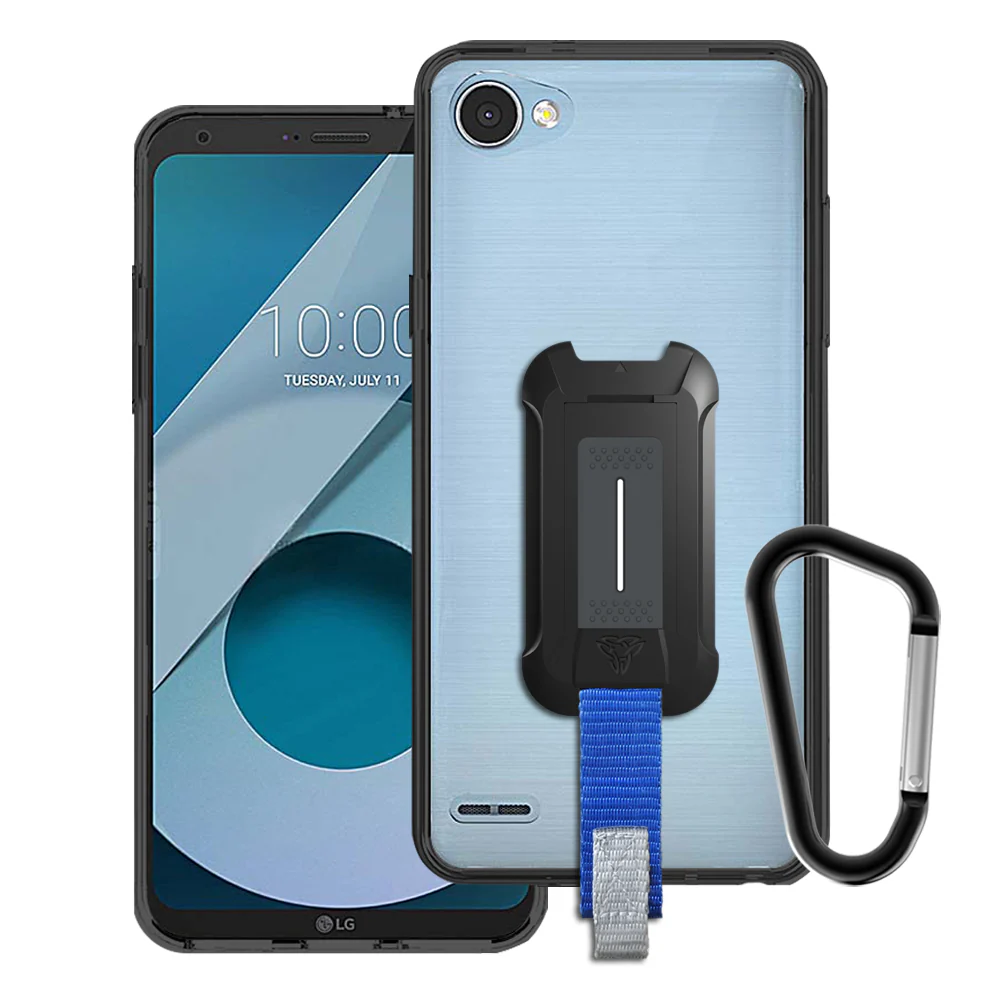 BX3-LG17-Q6 | LG Q6 Case | Shockproof Rugged case w/ KEY Mount & Carabiner