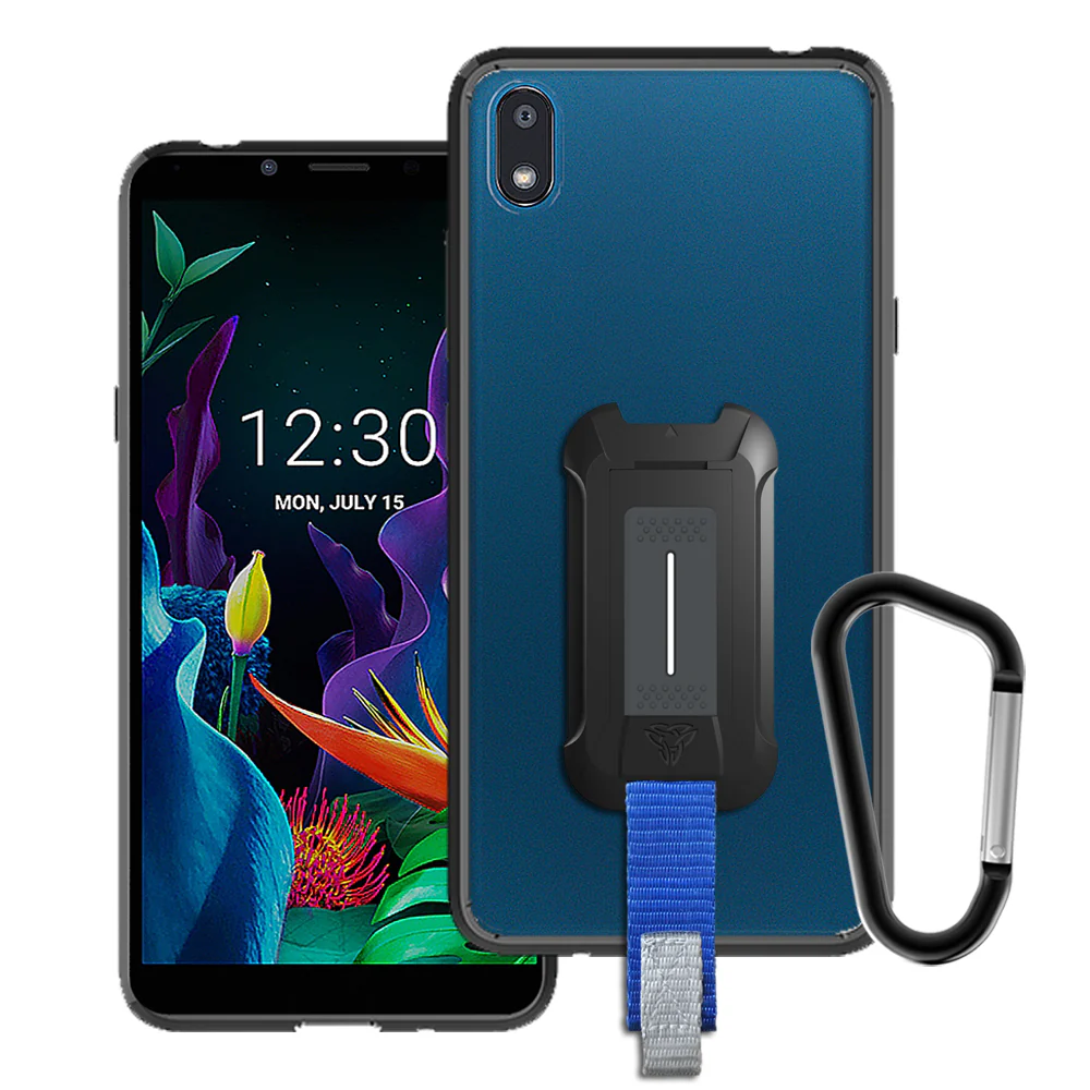 BX3-LG19-K20 | LG K20 (2019) Case | Shockproof Rugged case w/ KEY Mount & Carabiner