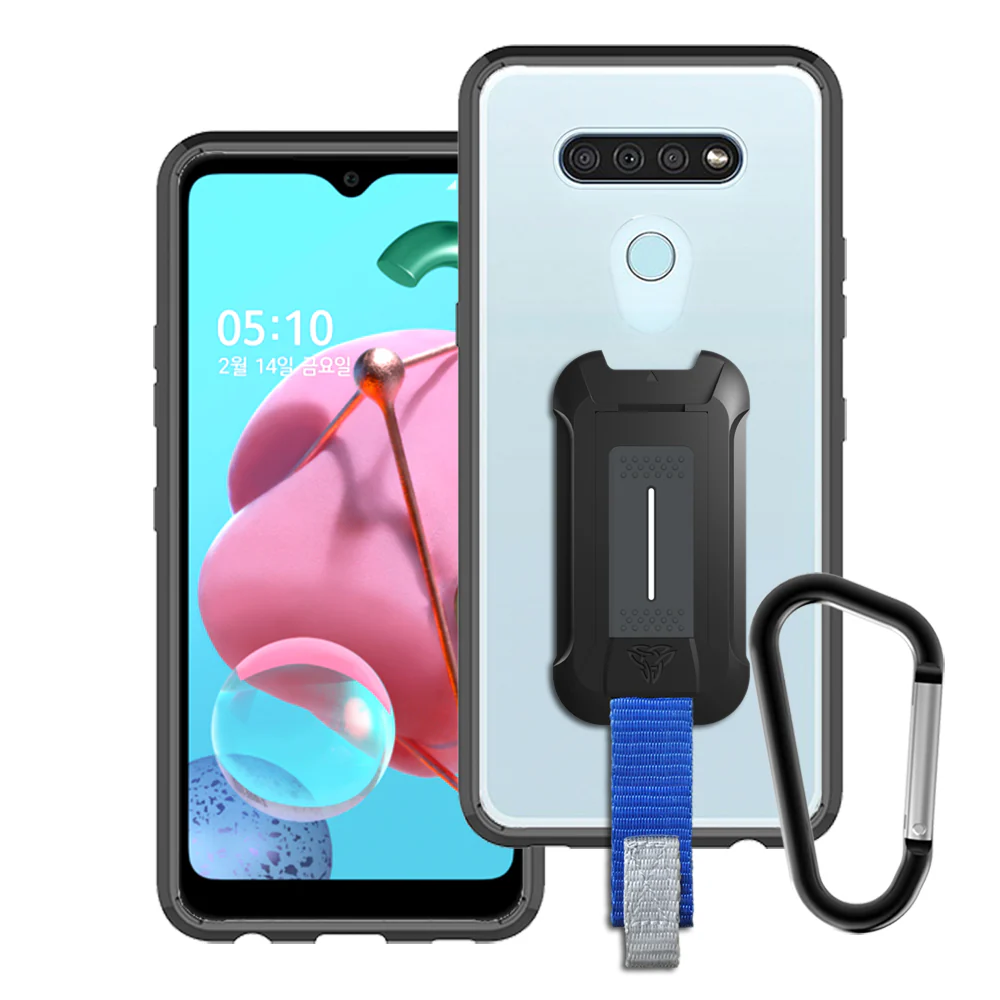 BX3-LG20-Q51 | LG Q51 Case | Shockproof Rugged case w/ KEY Mount & Carabiner