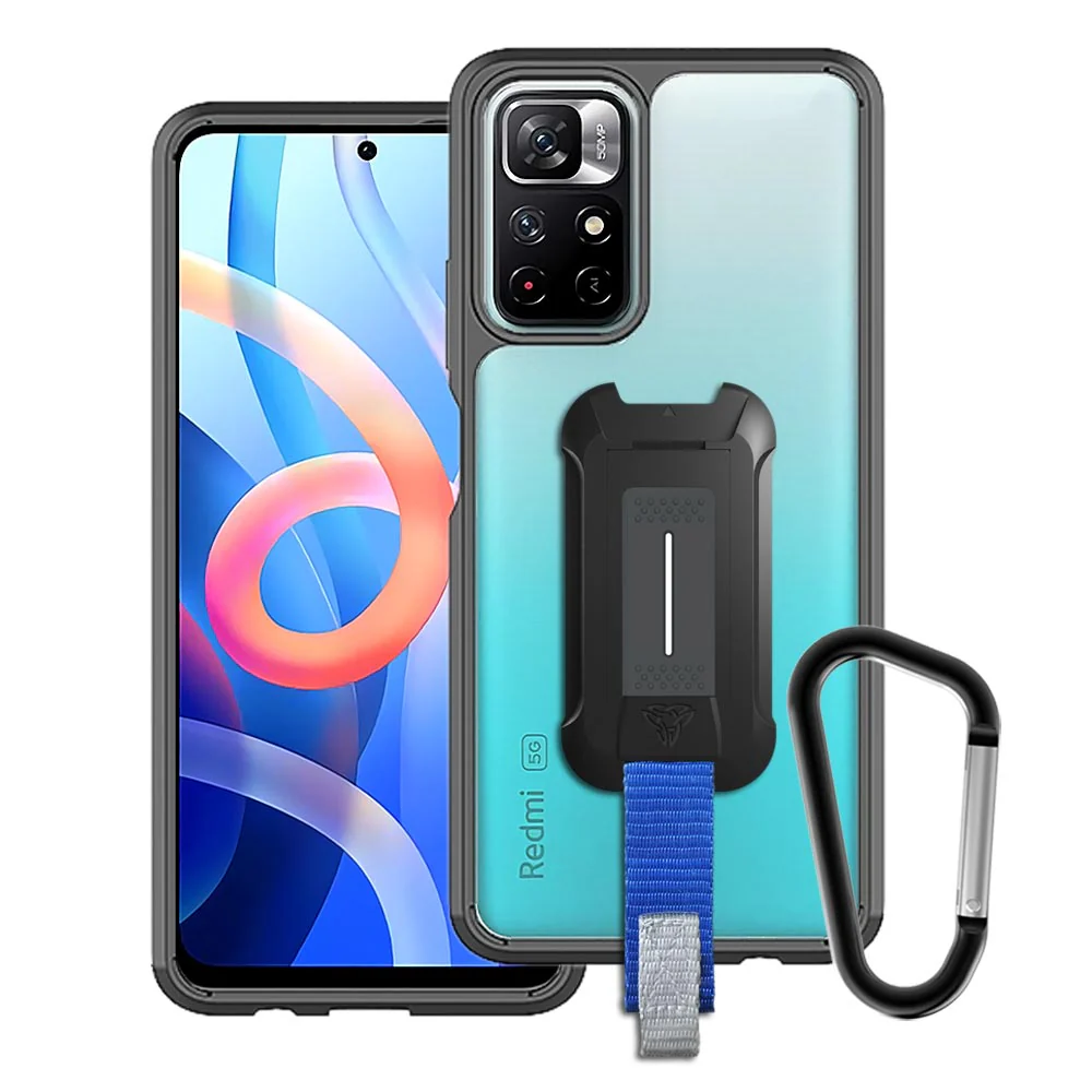 BX3-Mi22-RMN11S5G | Xiaomi Redmi Note 11S 5G / 11T 5G | Mountable Shockproof Rugged Case for Outdoors w/ Carabiner