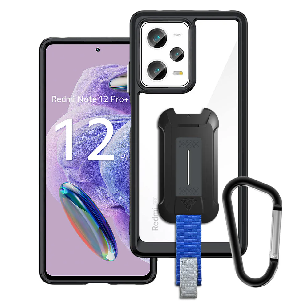 BX3-Mi22-RMN12PRPL | Xiaomi Redmi Note 12 Pro+ 5G | Shockproof Rugged case w/ KEY Mount & Carabiner
