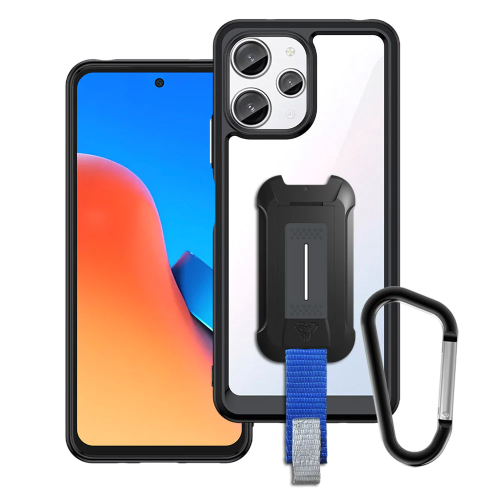 BX3-Mi23-RM12 | Xiaomi Redmi Note 12R | Shockproof Rugged case w/ KEY Mount & Carabiner