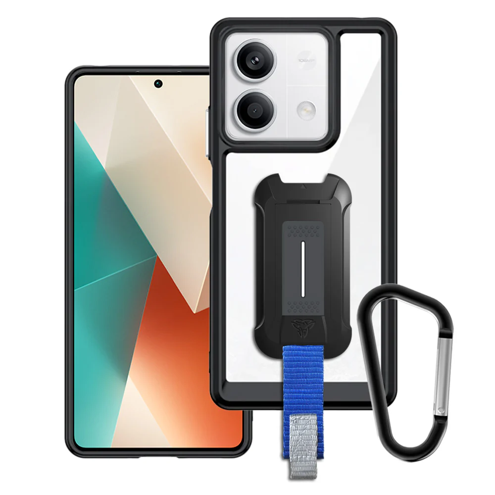 BX3-Mi23-RMN135G | Xiaomi Redmi Note 13 5G | Shockproof Rugged case w/ KEY Mount & Carabiner