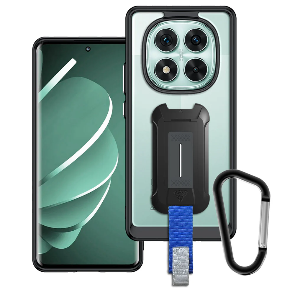 BX3-Mi24-RMN14P5G | Xiaomi Redmi Note 14 Pro 5G | Shockproof Rugged case w/ KEY Mount & Carabiner