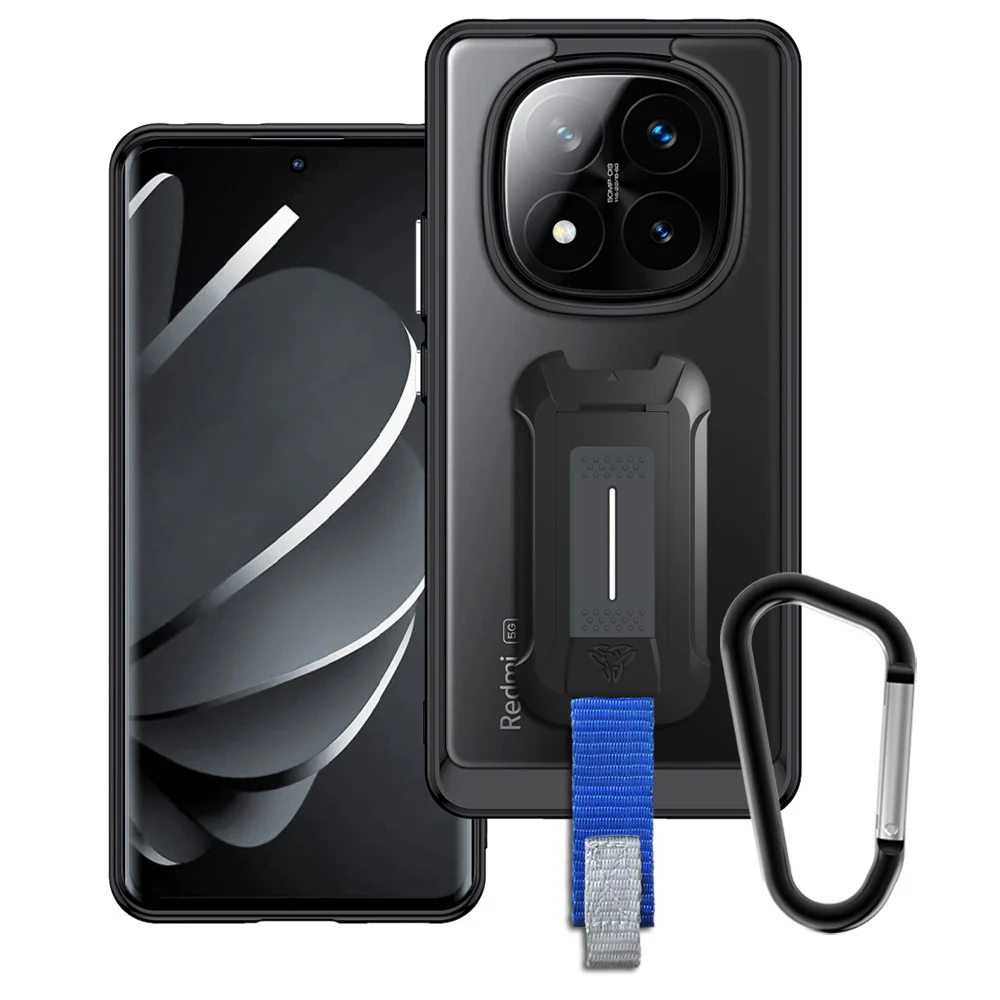 BX3-Mi24-RMN14PRPL | Xiaomi Redmi Note 14 Pro+ 5G | Shockproof Rugged case w/ KEY Mount & Carabiner