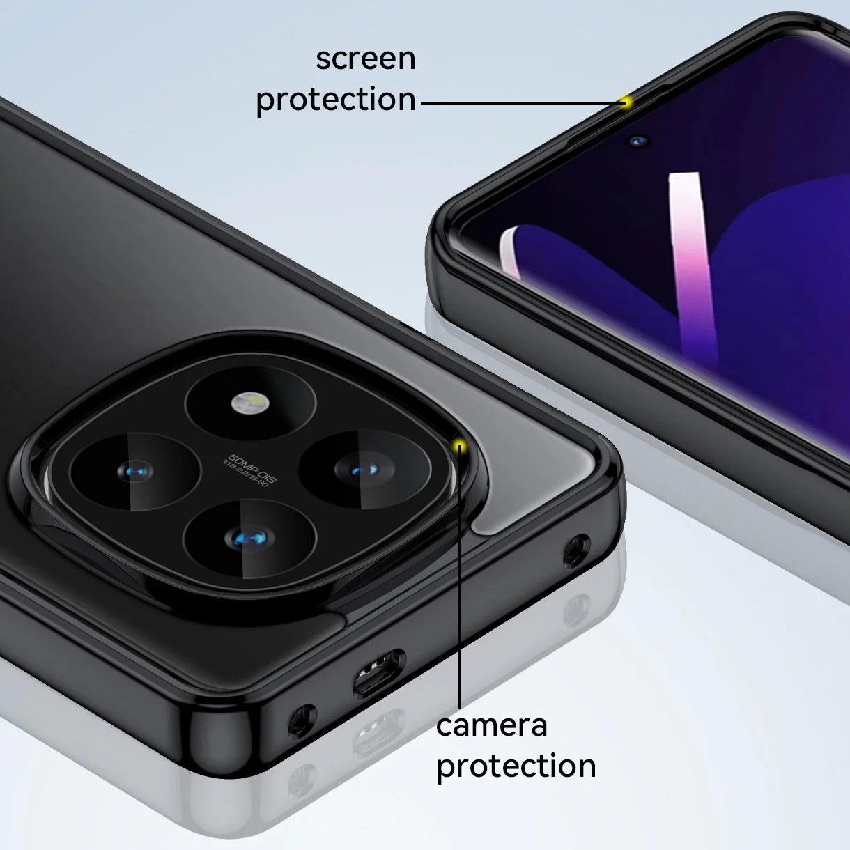 BX3-Mi24-RMN14PRPL | Xiaomi Redmi Note 14 Pro+ 5G | Shockproof Rugged case w/ KEY Mount & Carabiner - Image 8