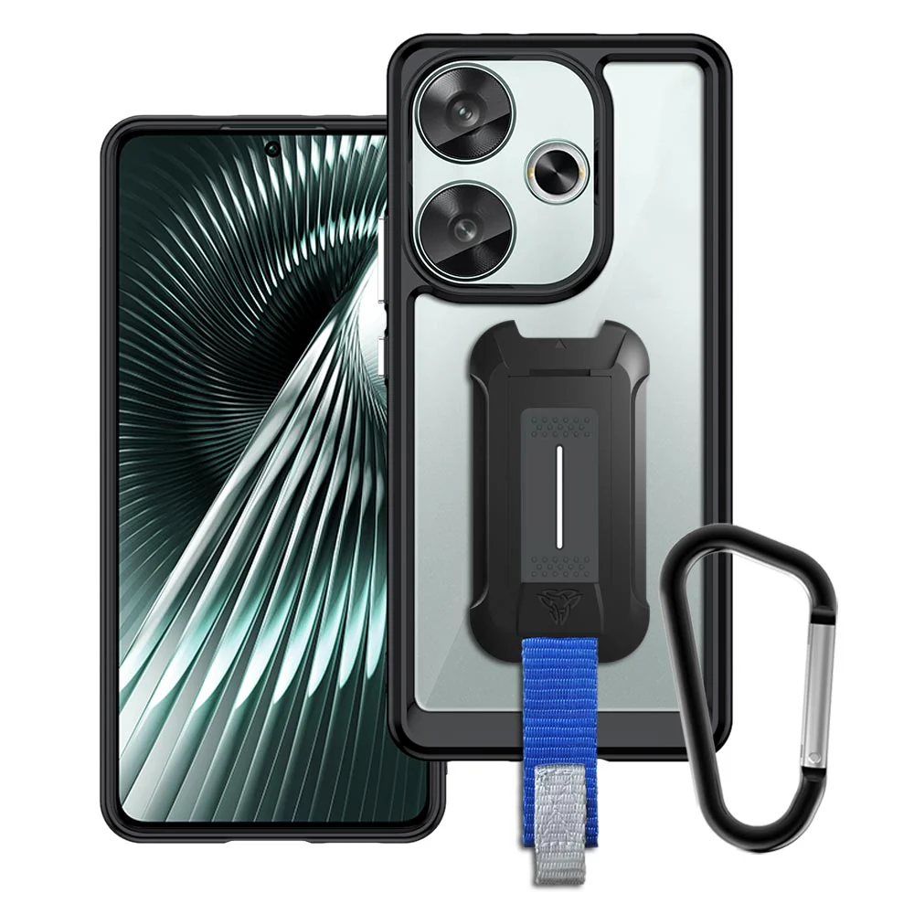 BX3-Mi24-RMTB3 | Xiaomi Redmi Turbo 3 5G / Xiaomi Poco F6 | Shockproof Rugged case w/ KEY Mount & Carabiner