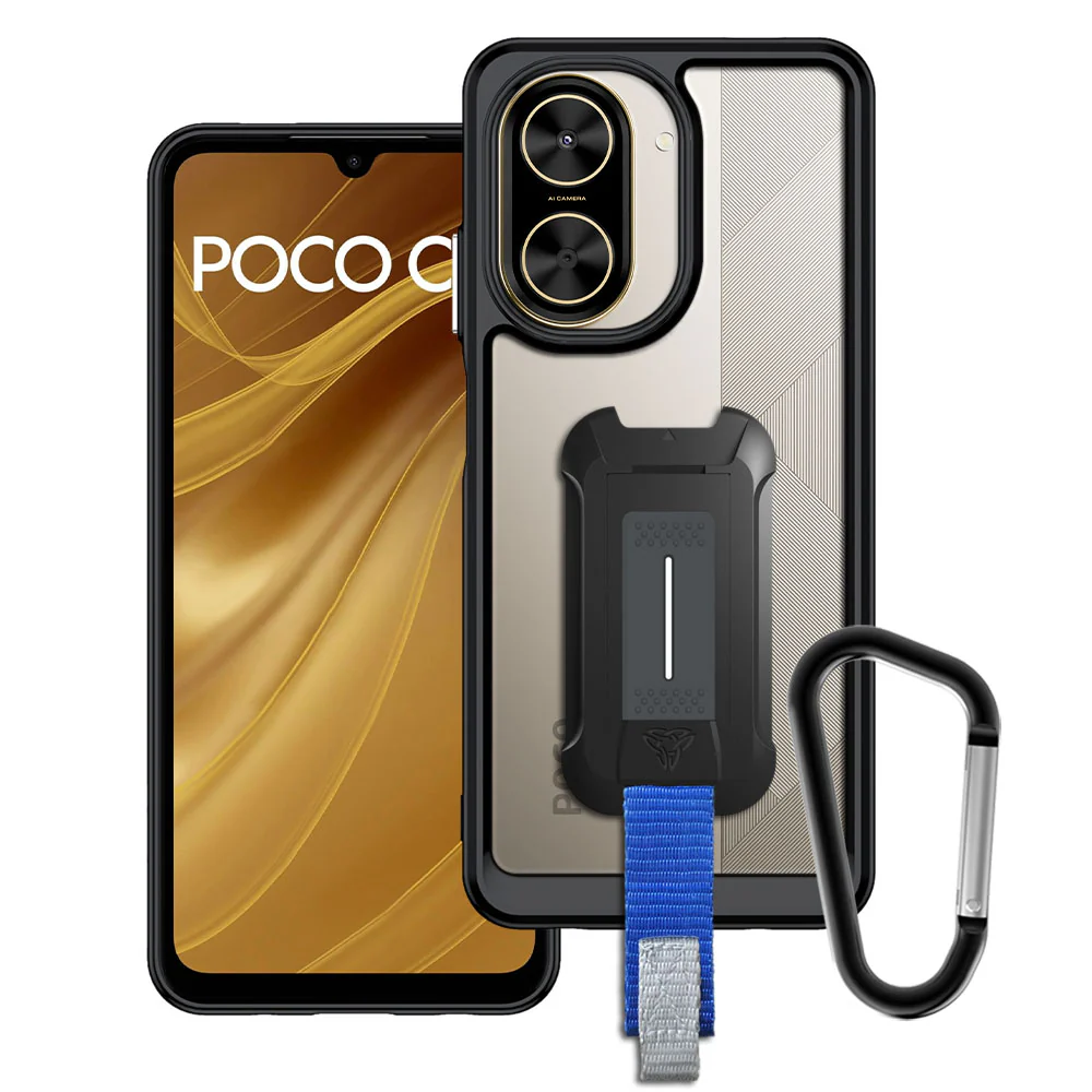 BX3-Mi25-PCC71 | Xiaomi Poco C71 | Shockproof Rugged case w/ KEY Mount & Carabiner
