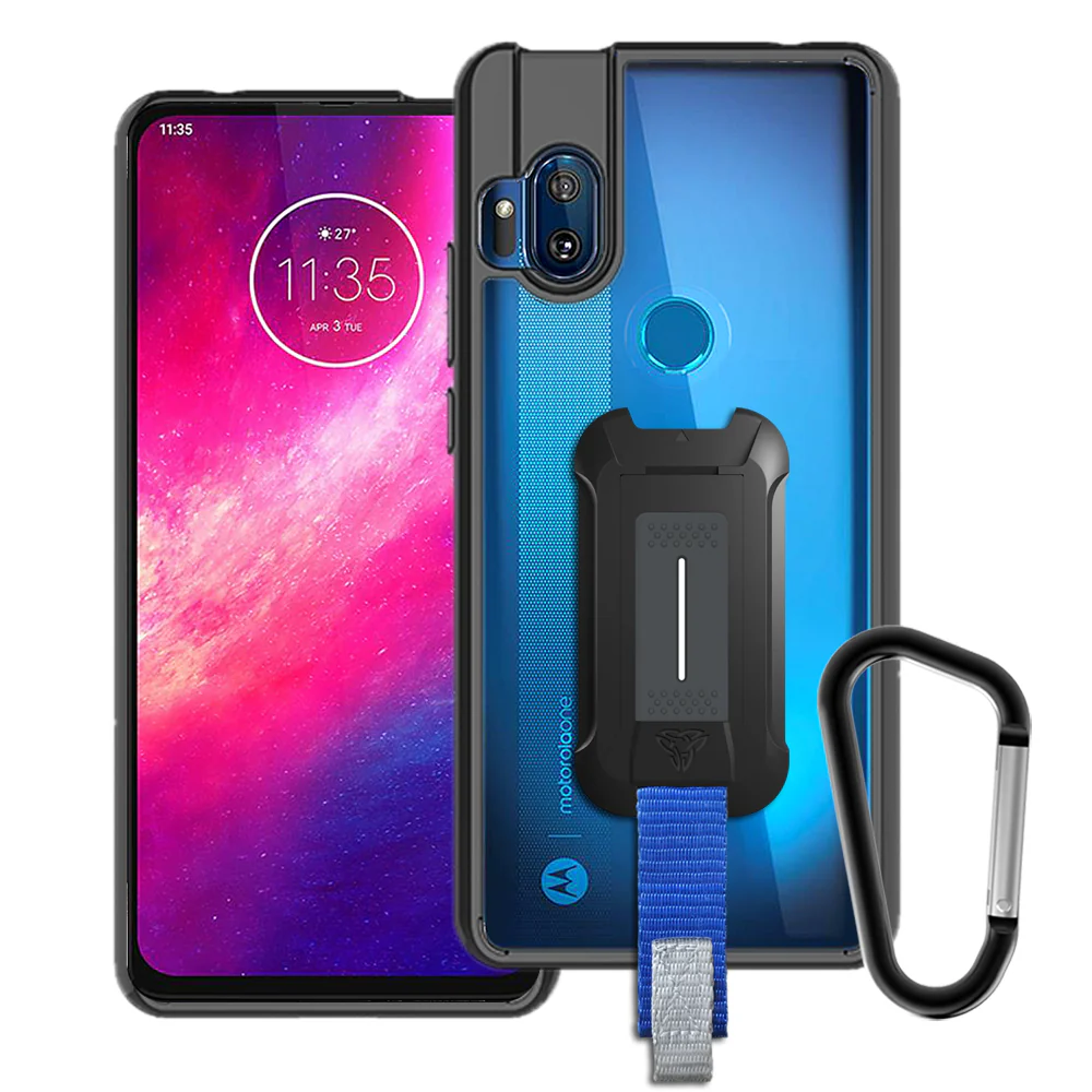 BX3-MT19-OH | Motorola Moto One Hyper Case | Mountable Shockproof Rugged Case for Outdoors w/ Carabiner