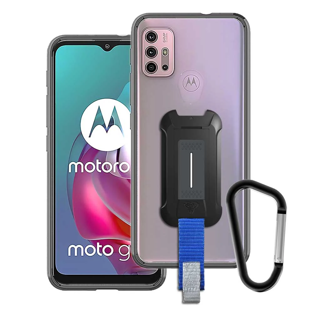 BX3-MT21-G30 | Motorola Moto G30 / G20 / G10 Case | Mountable Shockproof Rugged Case for Outdoors w/ Carabiner