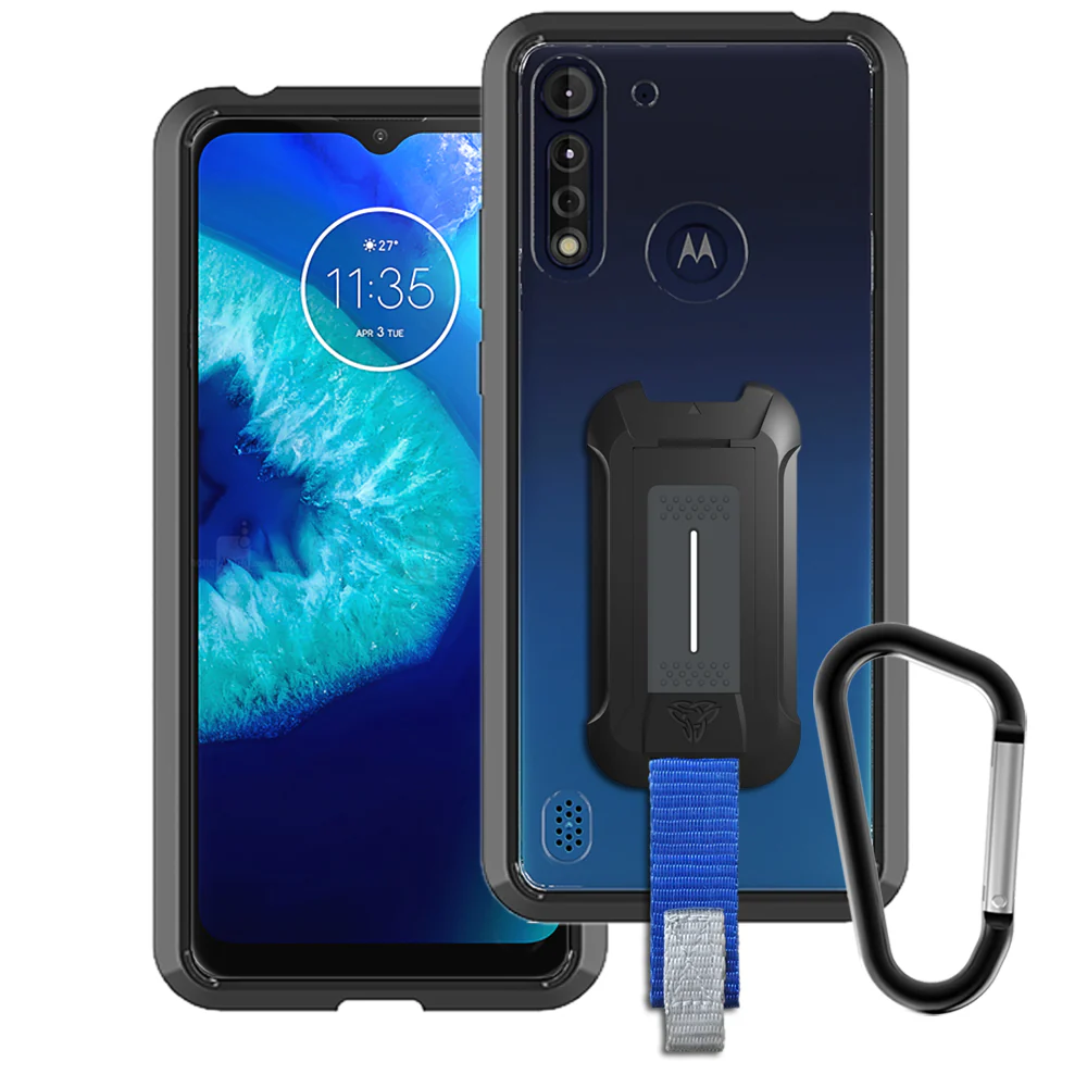 BX3-MT20-G8PWLT | Motorola Moto G8 Power Lite Case | Mountable Shockproof Rugged Case for Outdoors w/ Carabiner