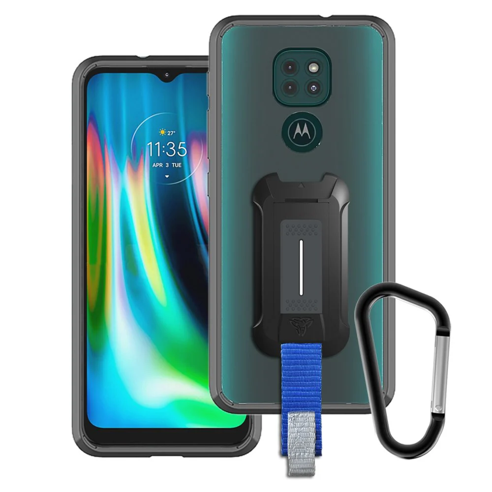 BX3-MT20-G9 | Motorola Moto E7 Plus Case | Mountable Shockproof Rugged Case for Outdoors w/ Carabiner