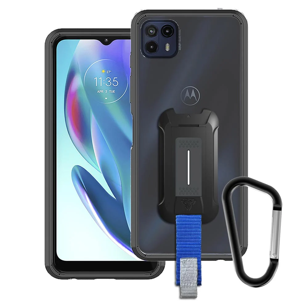 BX3-MT21-G505G | Motorola Moto G50 5G Case | Mountable Shockproof Rugged Case for Outdoors w/ Carabiner