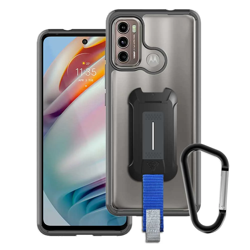 BX3-MT21-G60 | Motorola Moto G60 Case | Mountable Shockproof Rugged Case for Outdoors w/ Carabiner
